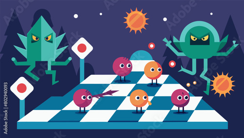 As players progressed on the board they encountered s and obstacles that could be triggered to inflict fear on their opponents..