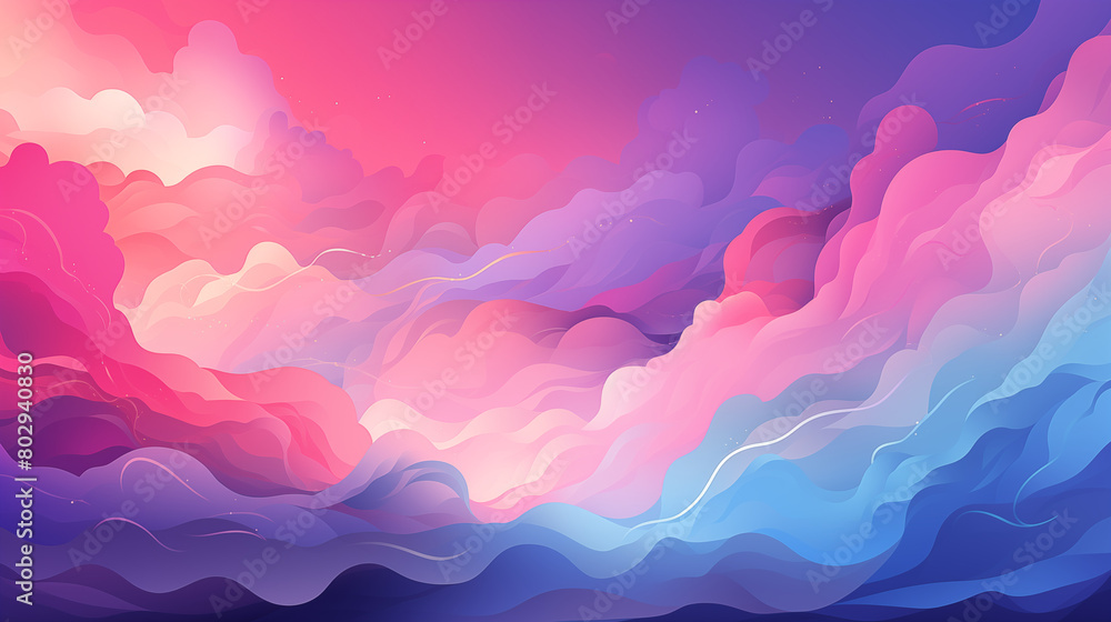 Dreamy Pink Clouds Abstract Background Illustration Dreamy Pink Clouds Abstract Background Illustration