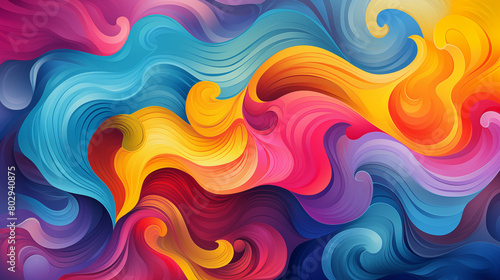 Colorful Fluid Art Movement Abstract Background