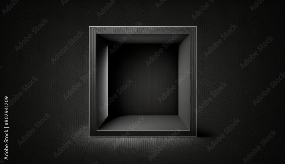 Abstract cubic geometric black background. AI generated. Abstract cubic geometric black background. AI generated.