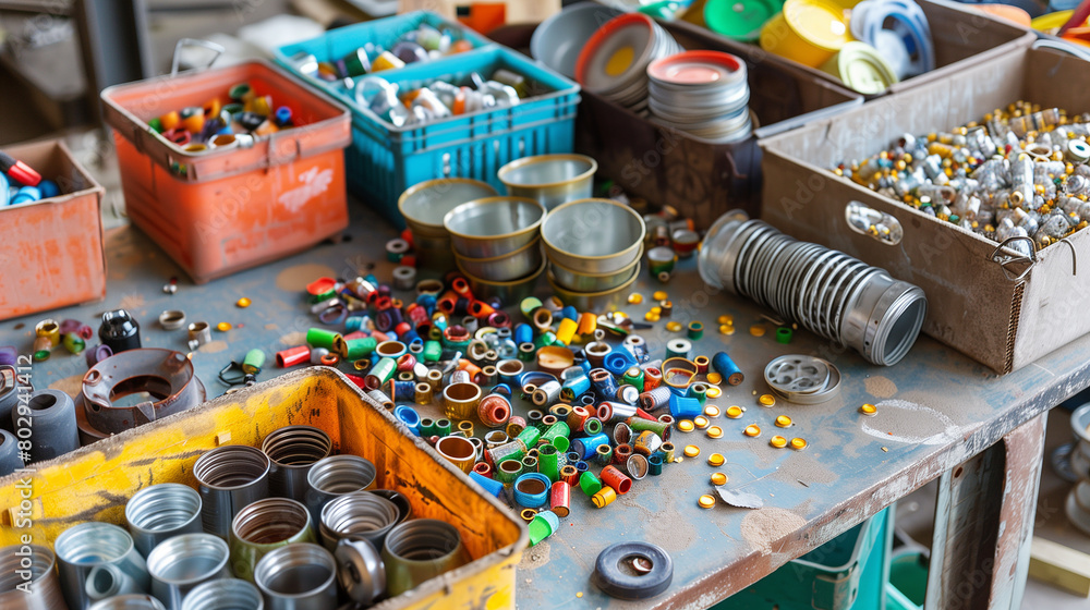 Fototapeta premium circular economy technologies for recycling and repurposing materials.