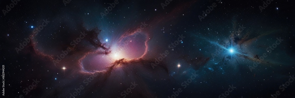 Obraz premium Colorful space galaxy cloud nebula. Stary night cosmos. Universe science astronomy. Supernova background wallpaper