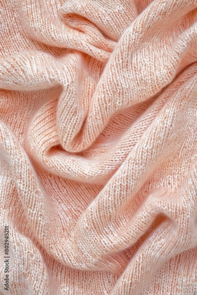 A close-up shot of a pink blanket on a bed. Ideal for home decor concepts A close-up shot of a pink blanket on a bed. Ideal for home decor concepts