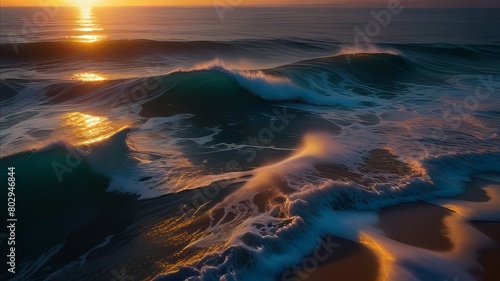 Ocean waves. Nature background.