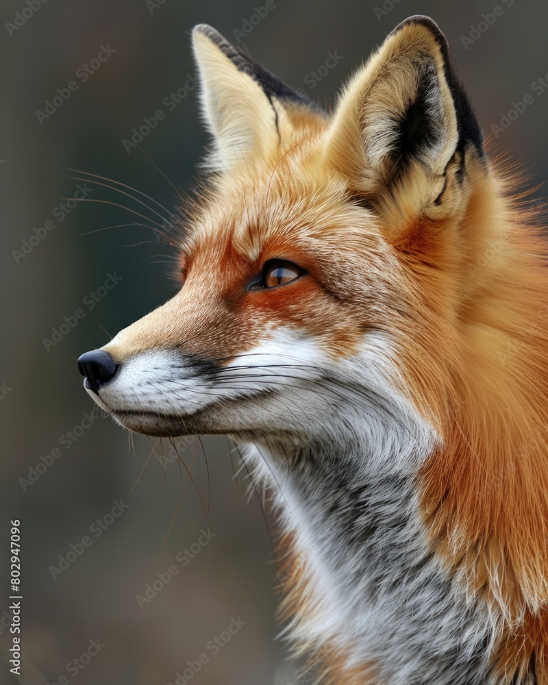 Naklejka premium Portrait of a red fox