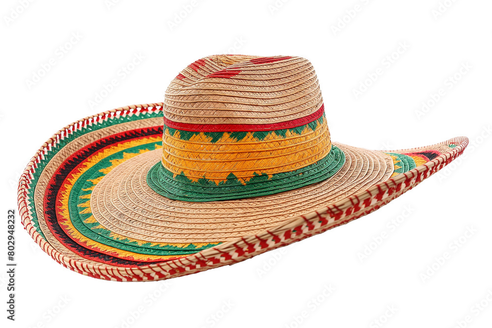 Mexican sombrero hat isolated on a transparent background Mexican sombrero hat isolated on a transparent background
