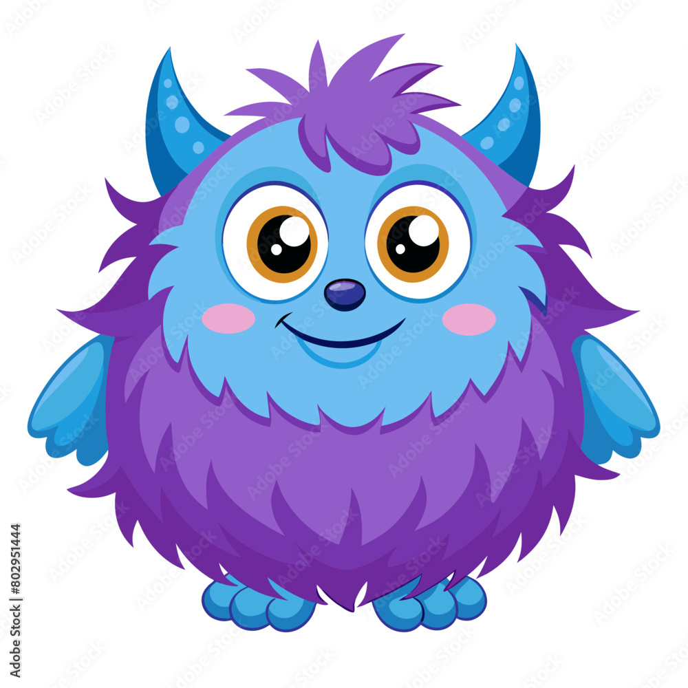 A fluffy monster A fluffy monster