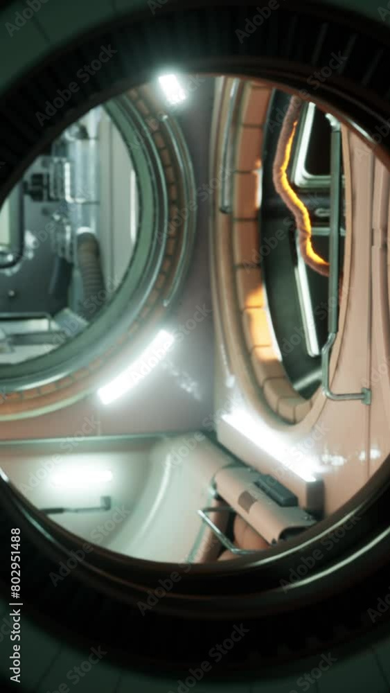 interior of futuristic internation space station interior of futuristic internation space station