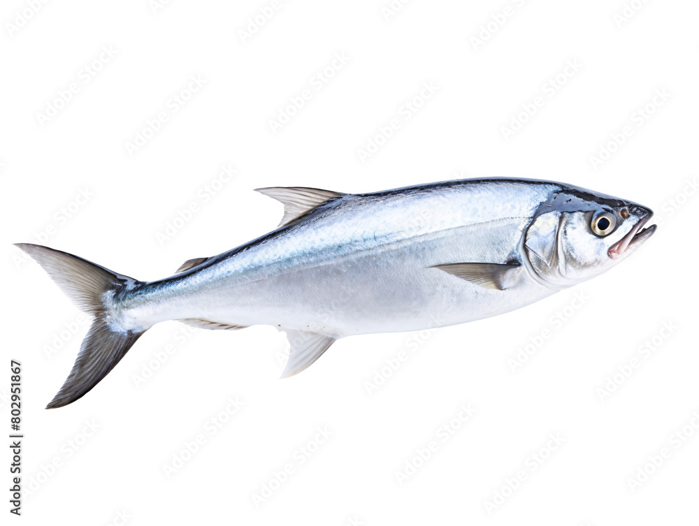 a silver fish with black tail a silver fish with black tail