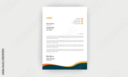 Simple and Creative letterhead Template design