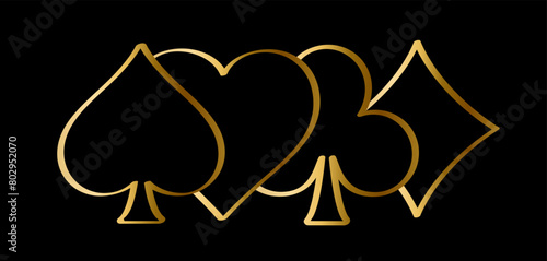 Cartoon ace, king, queen, jack. Cards game spades. Queen, King, Heart, Ace. Poker player card. Spade jack pattern. Vector bridge icon. Gambling play suit black blackjack. Casino club gaming. 