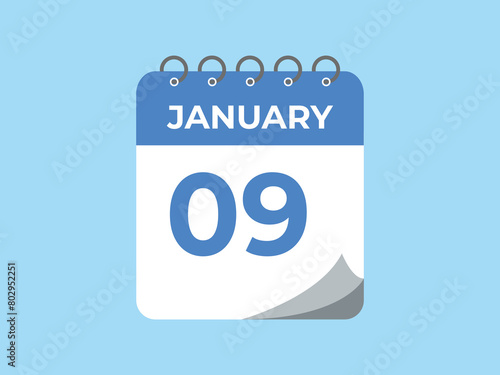 8 january icon,  8, 8, january 8, january, day, date, calendar, icon, time, flat, symbol, number, reminder, sign, graphic, schedule, element, white, isolated, organizer, scheduler, month, page, illust