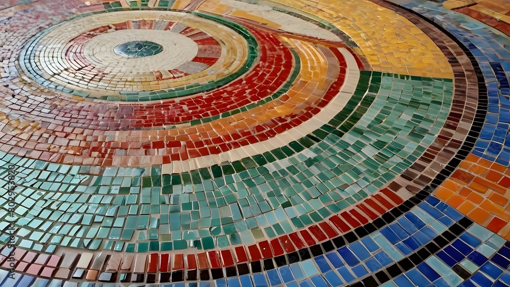 Modernistic style mosaic, background image