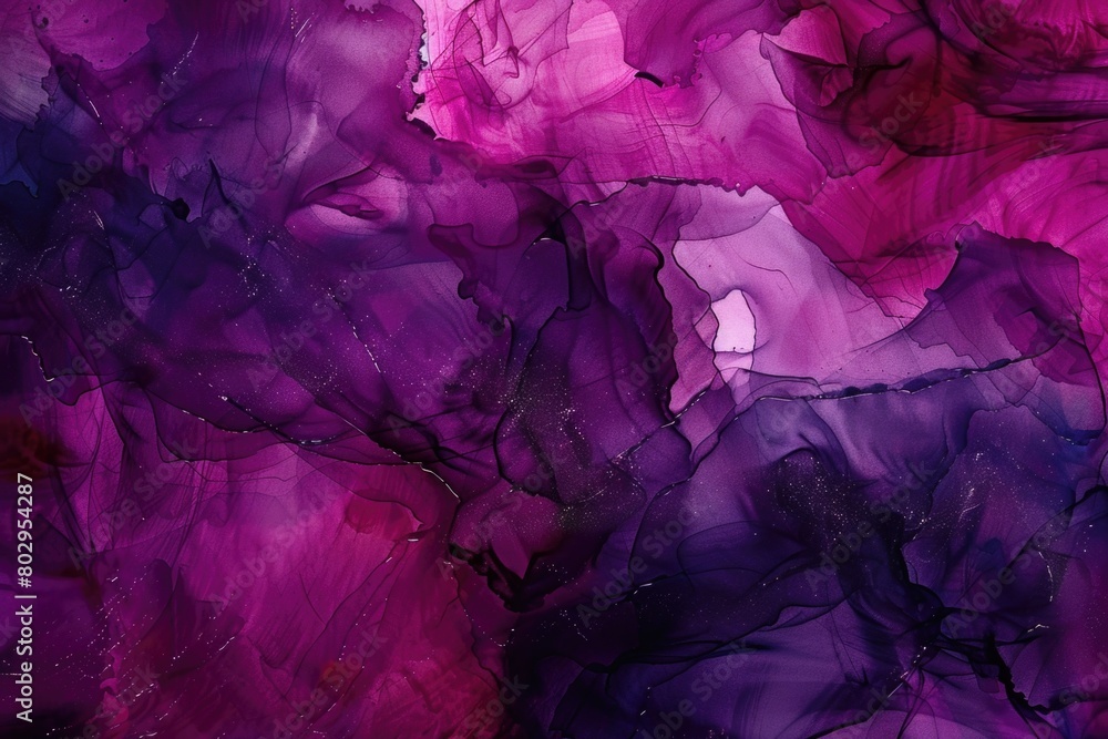 Close up of a vibrant purple and black painting, suitable for artistic backgrounds Close up of a vibrant purple and black painting, suitable for artistic backgrounds