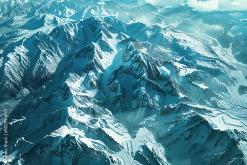 A stunning aerial view of a mountain range. Perfect for travel websites or magazines