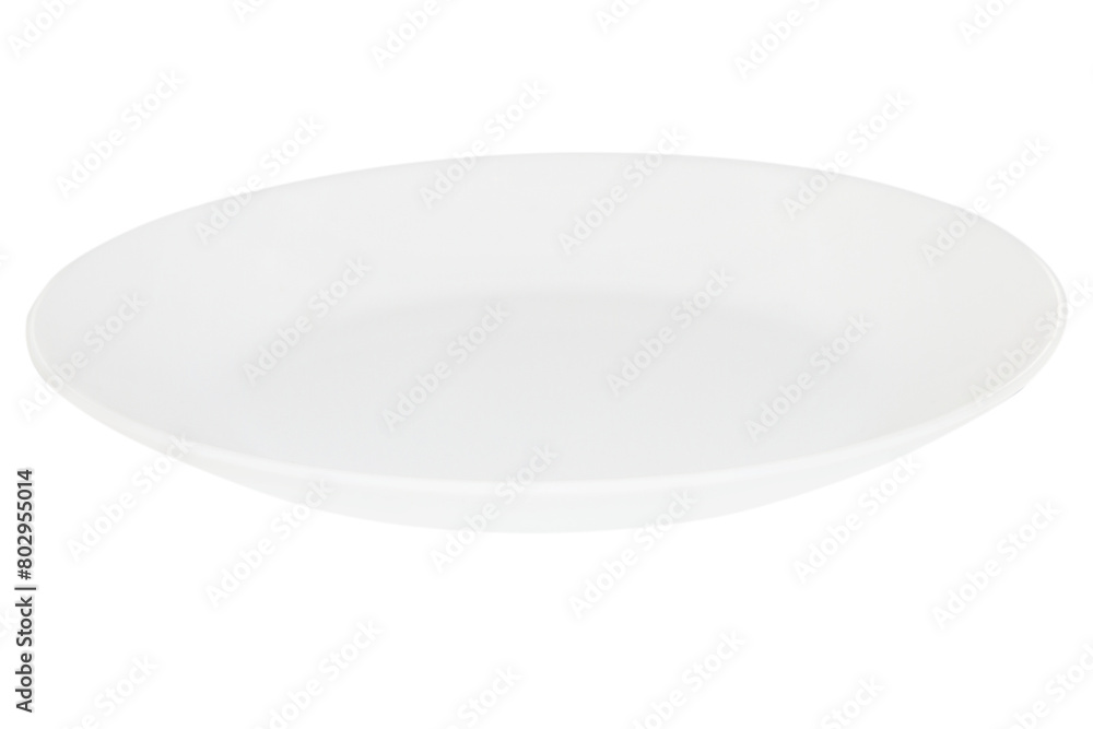 White flat plate on a transparent background. White flat plate on a transparent background.