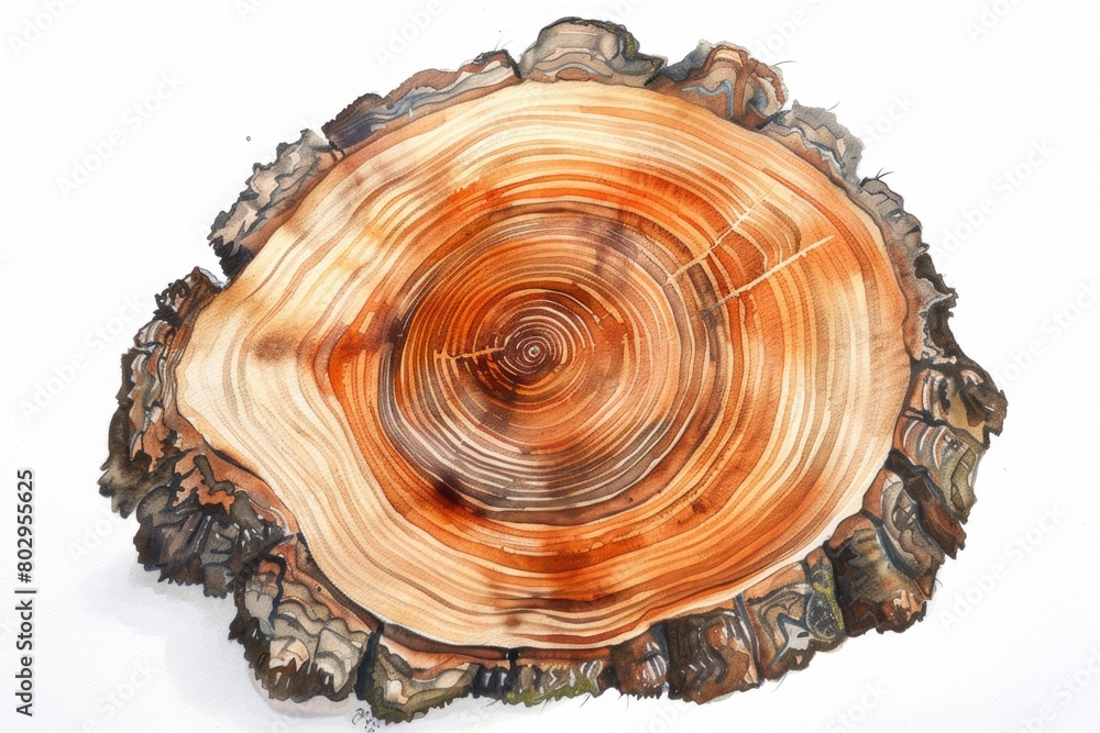 A piece of wood that has been cut in half. Ideal for woodworking projects A piece of wood that has been cut in half. Ideal for woodworking projects