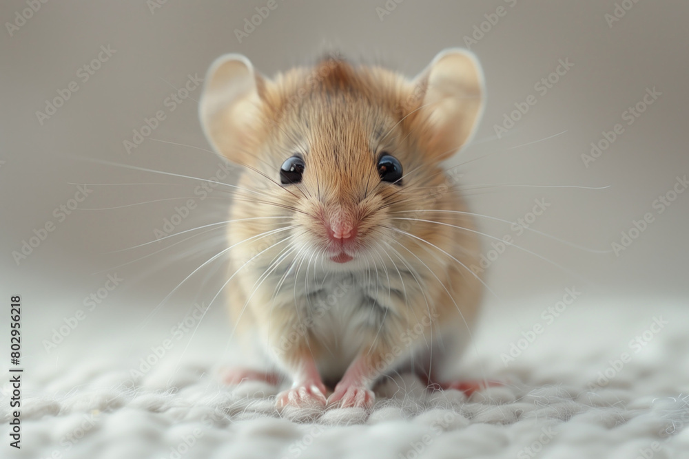 cute little domestic mouse closeup on a blurred background. cute little domestic mouse closeup on a blurred background.