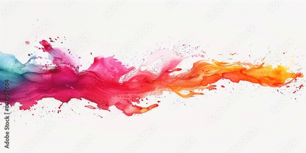Colorful painting on a clean white backdrop, suitable for artistic projects Colorful painting on a clean white backdrop, suitable for artistic projects