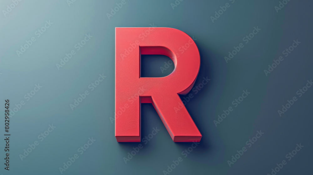 The image features a bold red 3D letter R on a dark teal backdrop, creating a striking visual contrast with a modern vibe. The image features a bold red 3D letter R on a dark teal backdrop, creating a striking visual contrast with a modern vibe.