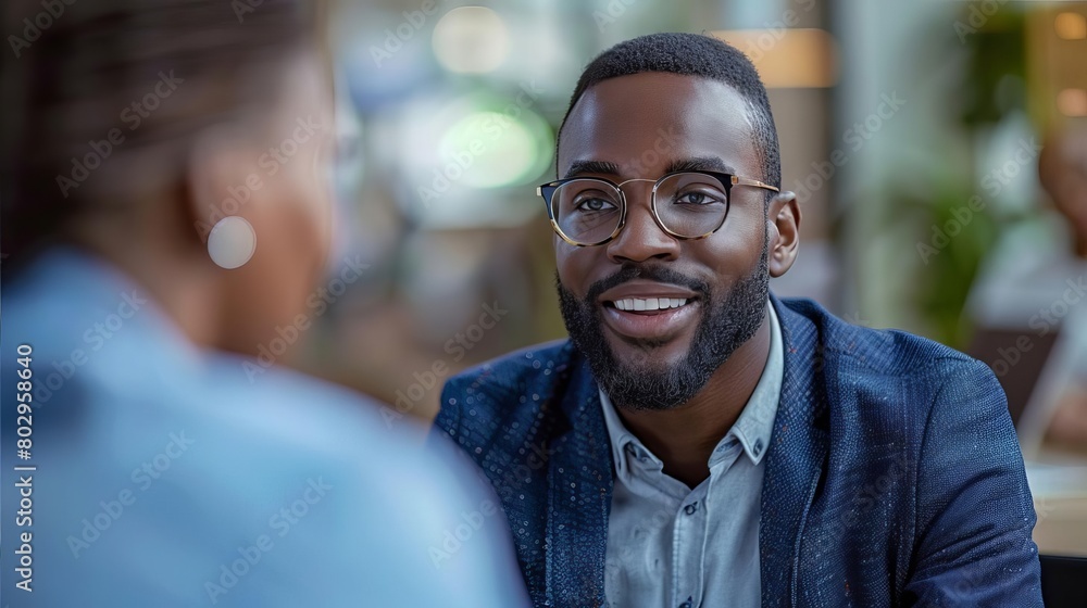 A banking professional discussing loan options with a client in a bank setting, The background will be pure white, facilitating easy background removal for further use