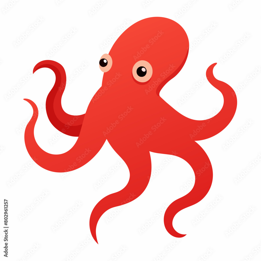 Octopus vector art illustration, solid white background (9) Octopus vector art illustration, solid white background (9)