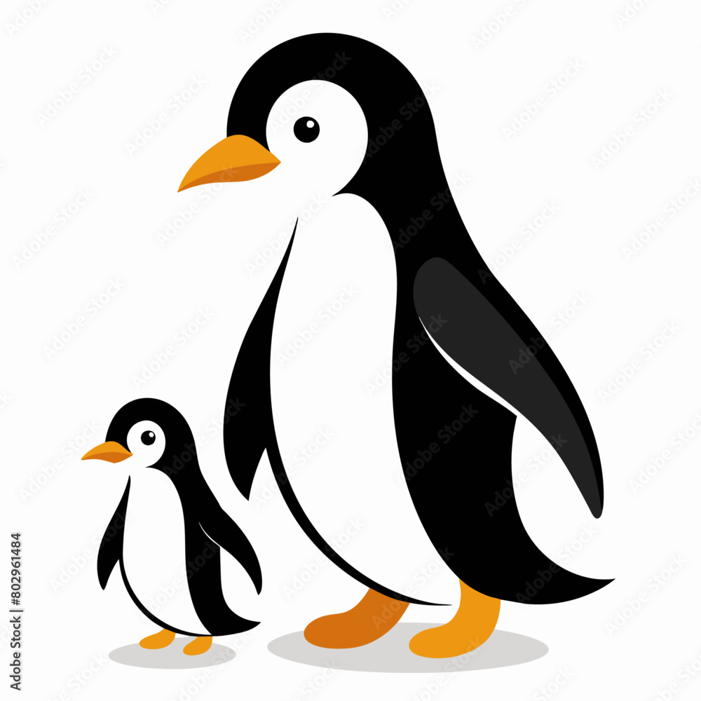 Obraz premium Penguin vector art illustration (2)