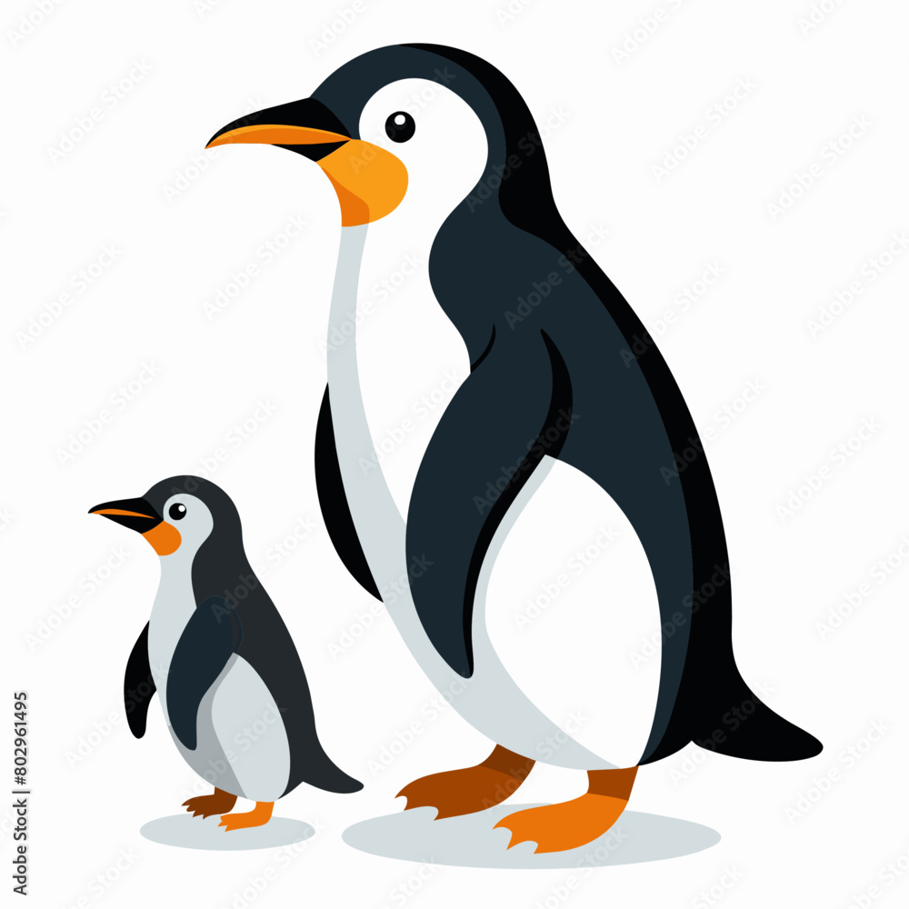 Obraz premium Penguin vector art illustration (6)