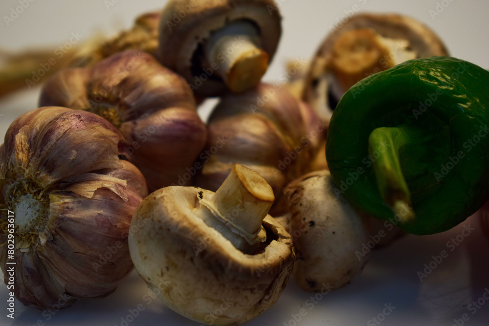 Fototapeta premium mushrooms macro food