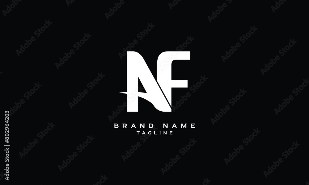 NAF, NFA, ANF, AFN, FAN, FNA, AF, FA, Abstract initial monogram letter alphabet logo design NAF, NFA, ANF, AFN, FAN, FNA, AF, FA, Abstract initial monogram letter alphabet logo design