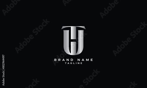 THU, TUH, HTU, HUT, UHT, UTH, Abstract initial monogram letter alphabet logo design