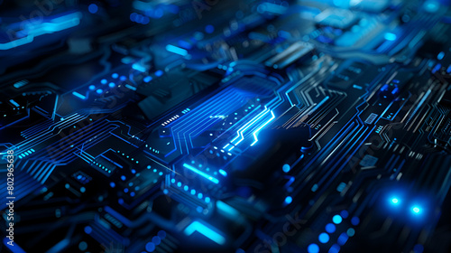 Digital Matrix: Abstract Blue Chip