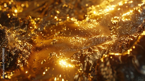 Detailed view of the intricate steps of gold refinement, including heating and chemical treatments, shown up close to emphasize the transformation from raw to refined gold