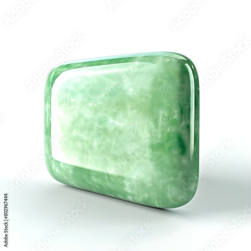 soap color green on white background Generative Ai