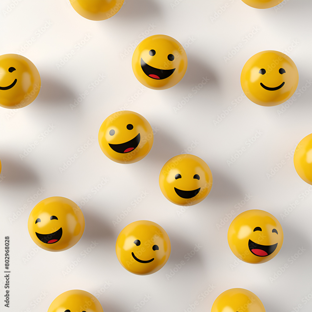 Smile emoji with yellow background 3d rendering Smile emoji with yellow background 3d rendering