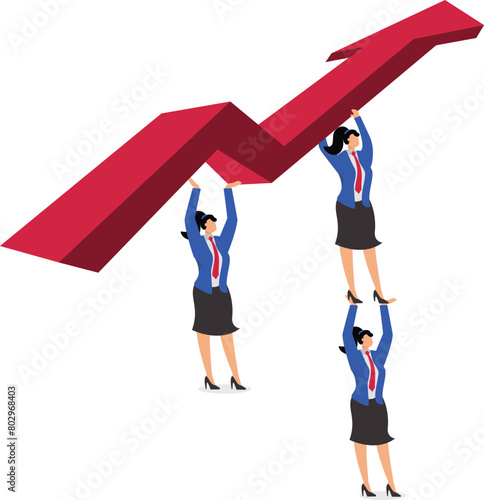 Team members work together to enhance growth trends, repel or withstand economic crises, and change the economic downturn to revitalize the economy