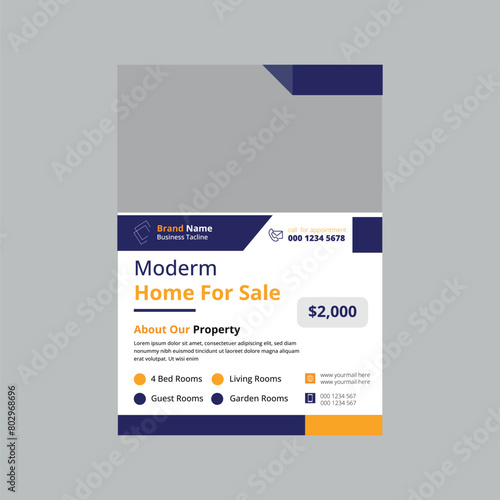 real estate flyer design template 