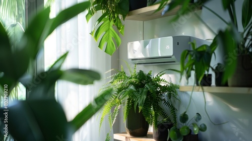 Elegant Home Interior with Hi-Tech Air Conditioner