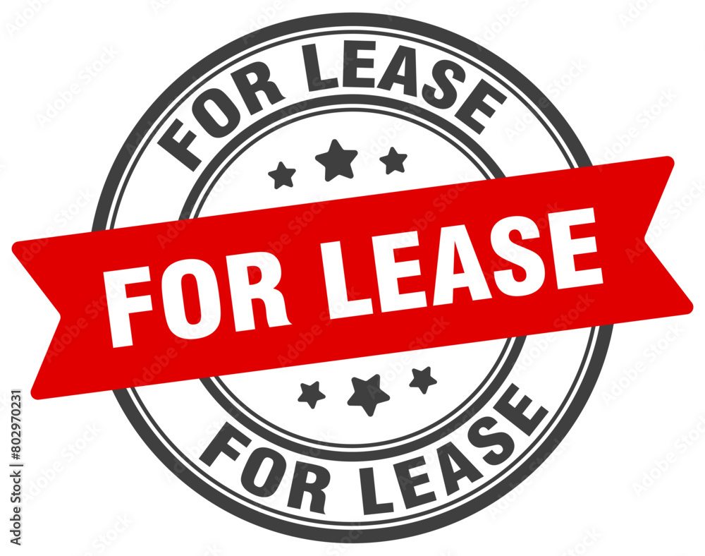 for lease stamp. for lease label on transparent background. round sign for lease stamp. for lease label on transparent background. round sign