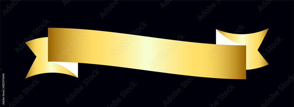 shiny gold ribbon label banner design shiny gold ribbon label banner design