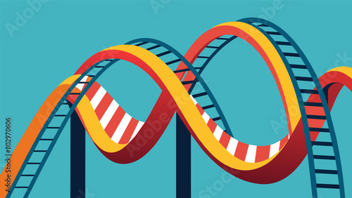 The roller coaster goes through sharp turns and loops mimicking the constant twists and turns of anxious thoughts..