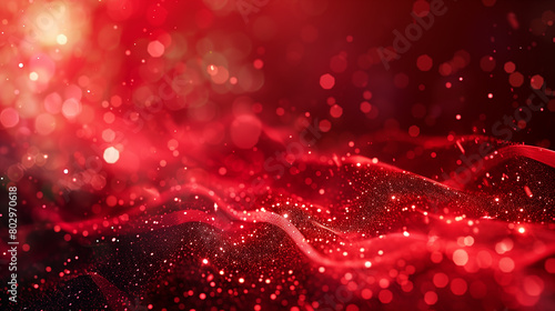 Abstract background with wave and bokeh.