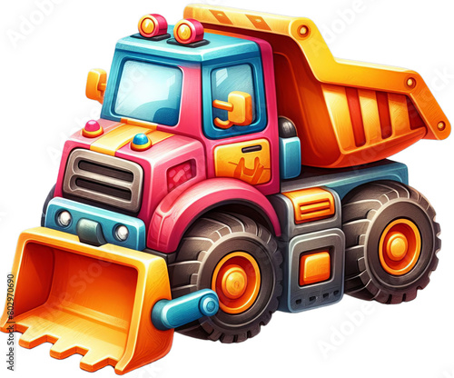 Building Fun: Adorable Construction Vehicle Watercolors - Perfect Art for Kids' Rooms and Playful Projects © Mohammad_Khalil 