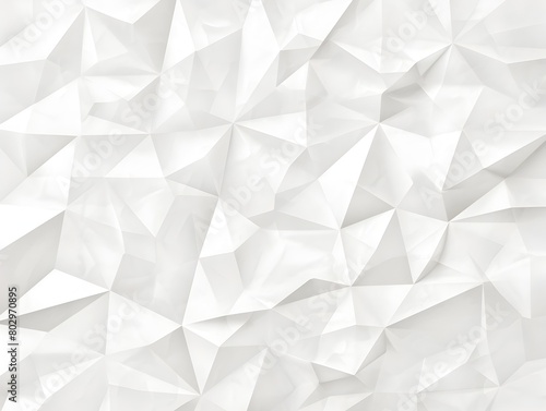 Elegant Geometric Polygon Mosaic Background in Abstract White and Gray Tones