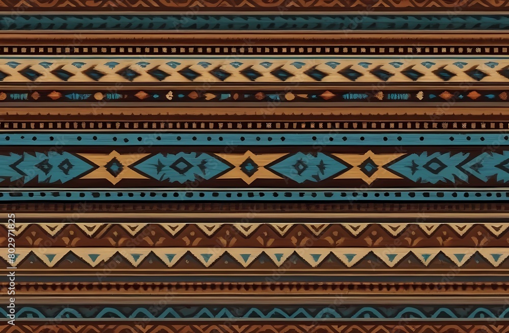Southwest western design style in a seamless repeat pattern Southwest western design style in a seamless repeat pattern