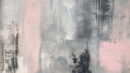 Urban Chic: Grunge Paint in White and Grey - Abstract Painting Background