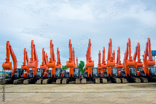 a powerful excavator machinery used in construction.