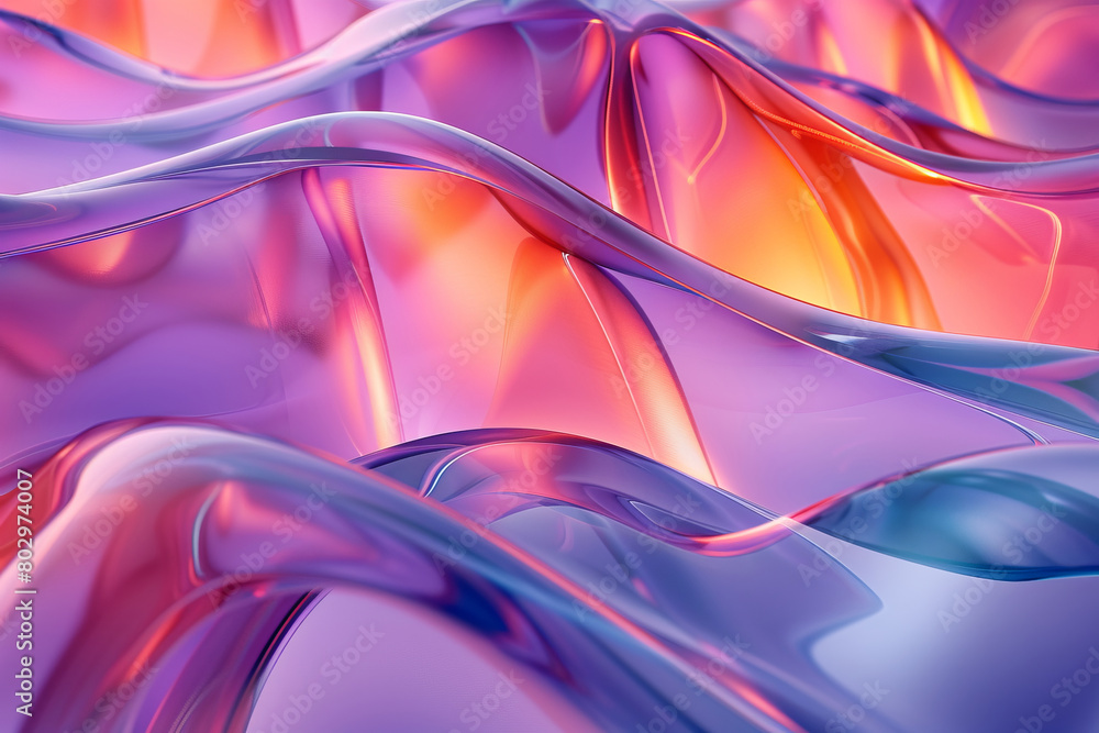 Abstract transparent material wavy background Abstract transparent material wavy background
