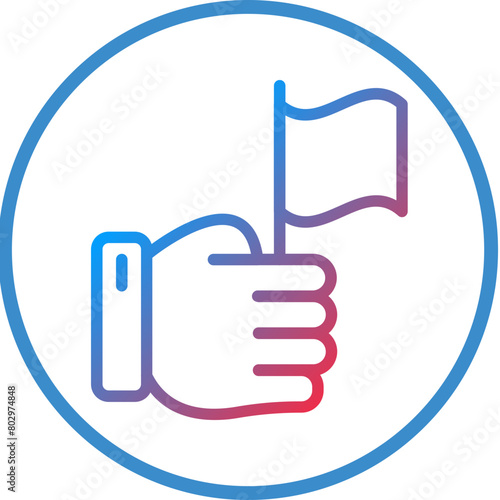 Holding Flag Icon Style