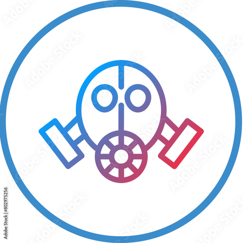 Gas Mask Icon Style